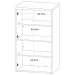 Armário para Escritório Toq 2 Portas 3 Prateleiras Olmo/Branco - Artany