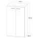 Armário para Escritório Toq 2 Portas 3 Prateleiras Olmo/Branco - Artany