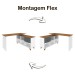 Mesa Escrivaninha Gold 2 Gavetas Freijo/Grafito/Branco - Artany