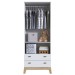 Guarda-Roupa Infantil Favo de Mel 2 Portas 2 Gavetas Branco - Completa Móveis