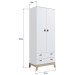 Guarda-Roupa Infantil Favo de Mel 2 Portas 2 Gavetas Branco - Completa Móveis