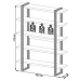 Estante para Livros Industrial 5 Prateleiras 100% Mdf Freijó/Preto Fosco F10 - Pradel