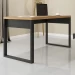 Mesa Escrivaninha Industrial 100% Mdf Freijó/Preto Fosco F20 - Pradel