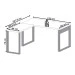 Mesa Escrivaninha Industrial 100% Mdf Freijó/Preto Fosco F22 - Pradel