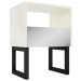 Mesa de Cabeceira 1 Gaveta com Espelho 100% Mdf Off White/Preto W347e - Dalla Costa