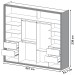 Guarda-Roupa Casal 2 Portas 4 Gavetas com Espelho 100% Mdf Off White Tw603e – Dalla Costa