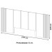 Cabeceira Casal 100%  Mdf Off White/Freijó Tw184 - Dalla Costa