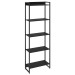 Estante para Livros Dynamica 5 Prateleiras Preto ônix/Preto 11064 - Compace