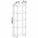 Estante para Livros Dynamica 5 Prateleiras Preto ônix/Preto 11064 - Compace