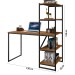 Mesa Escrivaninha Fit 4 Prateleiras Preto/Canela Rústico - Art Panta