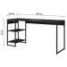 Mesa Escrivaninha 2 Prateleiras Carvalho/Preto 14908 - Compace