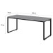 Mesa Escrivaninha Kuadra Branco Chess/Preto 15425 - Compace