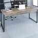 Mesa Escrivaninha Kuadra Carvalho Dark/Preto 15425 - Compace