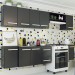 Cozinha Compacta Stela 9 Portas 2 Gavetas Preto Fosco - Panorama Móveis