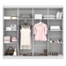 Guarda-Roupa Casal Ele e Ela 8 Portas 8 Prateleiras Malbec Branco Fosco - Panorama Móveis