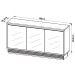 Balcão Buffet 3 Portas 1 Gaveta com Espelho Natural Bb2609 - Tecno Mobili