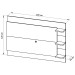 Painel para TV Até 65 Polegadas 3 Prateleiras Natural/Off White Pl3002 - Tecno Mobili