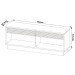 Rack para TV Até 42 Polegadas 2 Gavetas Natural/Off White Ra2003 - Tecno Mobili