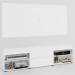 Rack com Painel para TV Até 60 Polegadas Roma 1 Porta 2 Prateleiras Branco - Panorama Móveis