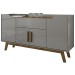 Balcão Buffet Future 4 Portas 1 Gaveta Titanium/Cinamomo - Móveis Bechara