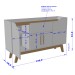 Balcão Buffet Future 4 Portas 1 Gaveta Titanium/Cinamomo - Móveis Bechara