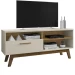 Rack para TV Até 55 Polegadas Santorini 1 Porta Off White/Cinamomo - Pnr Móveis