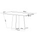 Mesa de Jantar 4 Lugares Baly Seda/Blonde/Nude - Viero Móveis