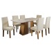 Mesa de Jantar 6 Lugares Milion Seda/Nude/Off White - Viero Móveis