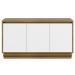 Balcão Buffet 3 Portas 1 Gaveta Natural/Off White Bb2610 - Tecno Mobili