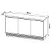 Balcão Buffet 3 Portas 1 Gaveta Natural/Off White Bb2610 - Tecno Mobili