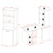 Mesa Escrivaninha Articulável 1 Porta Branco Me4171 - Tecno Mobili