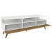 Rack para TV Até 65 Polegadas Paris 3 Portas Branco/Canelado - Fellicci