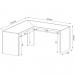 Conjunto Home Office 6 Peças com 2 Mesa em L,  2 Gaveteiros e 2 Estantes Preto -  Pnr Móveis