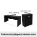 Conjunto Home Office 2 Peças com 1 Mesa e 1 Armário para Escritório Preto -  Pnr Móveis