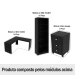 Conjunto Home Office 3 Peças com 1 Mesa em L, 1 Gaveteiro e 1 Estante para Livros Preto -  Pnr Móveis