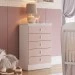 Cômoda Infantil 5 Gavetas Rosa 1340 - Percasa