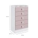 Cômoda Infantil 5 Gavetas Rosa 1340 - Percasa