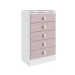 Cômoda Infantil 5 Gavetas Rosa 1340 - Percasa