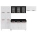 Cozinha de Aço Completa Mirage New 14 Portas 3 Gavetas Branco/Preto - Telasul
