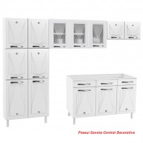 Cozinha de Aço Completa Star New 14 Portas 2 Gavetas Branco - Telasul