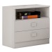Mesa de Cabeceira 2 Gavetas Branco 8004 - Percasa