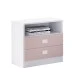 Mesa de Cabeceira 2 Gavetas Rosa 8004 - Percasa