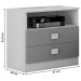 Mesa de Cabeceira 2 Gavetas Azul 8004 - Percasa