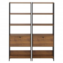 Closet Match 2 Portas 6 Prateleiras Pinho/Preto - Artely