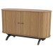 Balcão Buffet 2 Portas 1 Prateleira 100% Mdf Freijo/Preto Fosco Tb289 - Dalla Costa