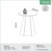Mesa de Canto 50cm 100% Mdf Off White/Freijo Tb606 - Dalla Costa