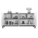 Balcão Buffet Lizz 4 Portas Off White/Cedro 050518 - Casa D