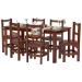 Mesa de Jantar 6 Lugares Paris Madeira Maciça Mogano - Lanes