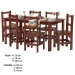 Mesa de Jantar 6 Lugares Paris Madeira Maciça Mogano - Lanes