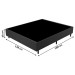Base de Cama Box Casal Fit 138x188 Cm Preto - Vian